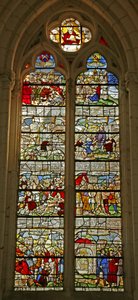 Window depicting the Beatitudes by French School
